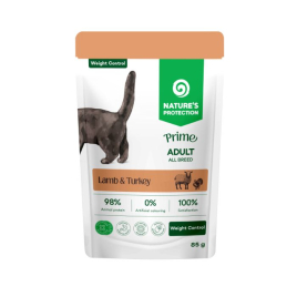 Nature's Protection Prime Weight Control Adult Cats Lamb and Turkey Влажный корм для кошек для контроля веса с ягненком и индейкой, 85 г