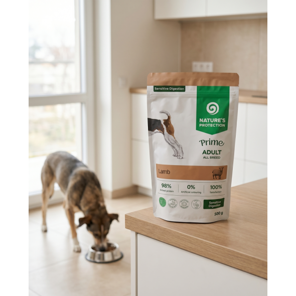 Nature's Protection Prime Sensitive Digestion Adult Dogs Lamb Влажный корм для собак с чувствительным пищеварением с ягненком, 500 г - 5