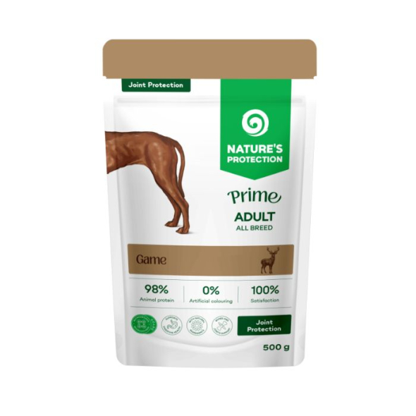 Nature's Protection Prime Joint Protection Adult Dogs Game Влажный корм для собак для защиты суставов с дичью, 500 г