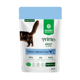 Nature's Protection Prime Adult Cats Weight Control Chicken, Salmon and Tuna Влажный корм для кошек для контроля веса с курицей, лососем и тунцом, 85 г