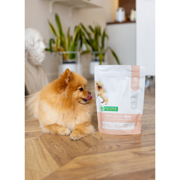 Nature's Protection Mini Junior Small Breeds Сухий корм для цуценят малих порід з м'ясом птиці, 500 г - 3