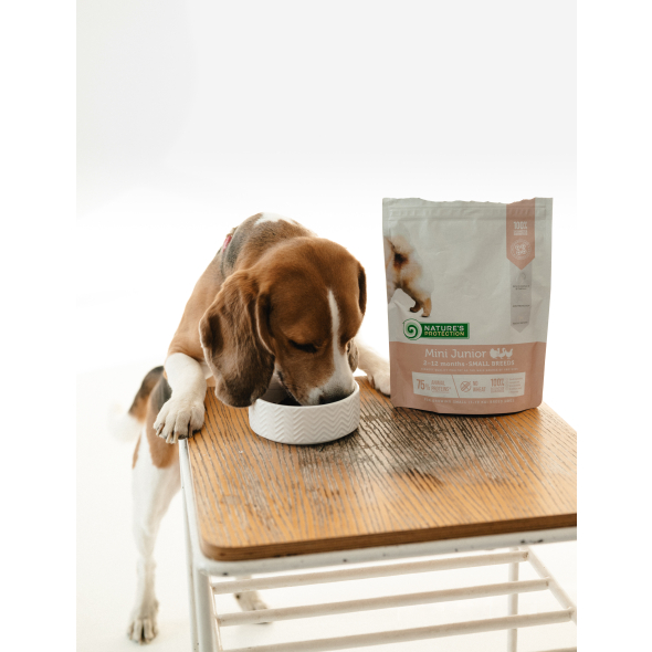 Nature's Protection Mini Junior Small Breeds Сухий корм для цуценят малих порід з м'ясом птиці, 500 г - 6