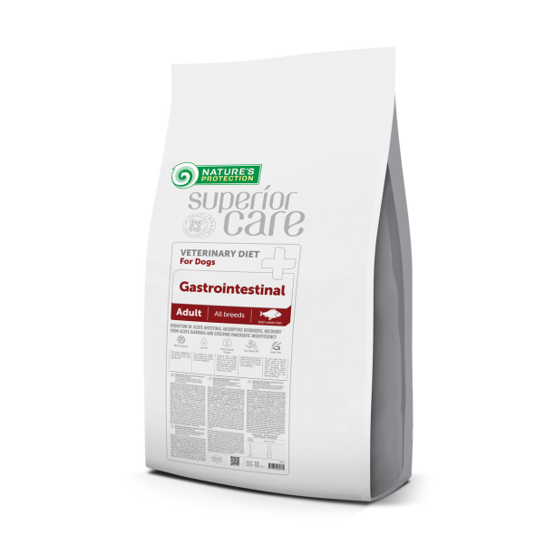 Nature's Protection Superior Care Veterinary Diet Gastrointestinal White Fish Adult All Breeds Сухий беззерновий корм для собак при захворюваннях ШКТ з білою рибою, 10 кг