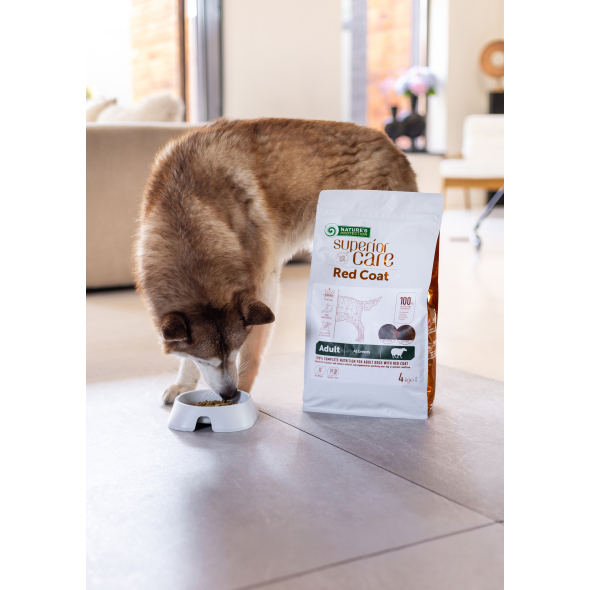 Nature's Protection Superior Care Red Coat Grain Free Lamb Adult All Breeds Сухой беззерновой корм для взрослых собак всех пород с рыжим окрасом с ягненком, 4 кг - 3