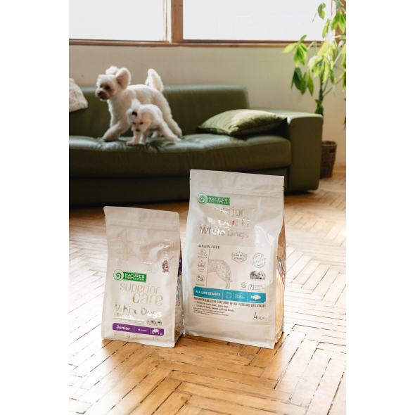 Nature's Protection Superior Care White Dogs Grain Free White Fish All Sizes&amp;Life Stages Сухий беззерновий корм для собак усіх розмірів і стадій життя з білою рибою, 4 кг - 3
