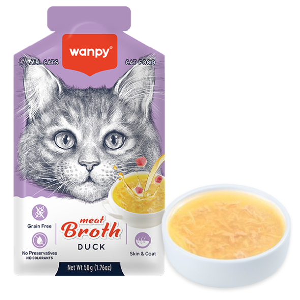 Wanpy Meat Broths Duck Суп с уткой для котов, 50 г