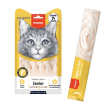 Wanpy Creamy Treats Senior Chicken &amp; Liver Кремові ласощі з куркою і печінкою для літніх котів, 5 шт. х 14 г