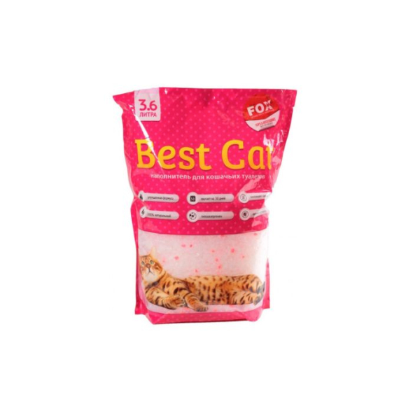 BEST CAT Наповнювач для котячого туалету силікагельовий 3,6 л (квітковий)