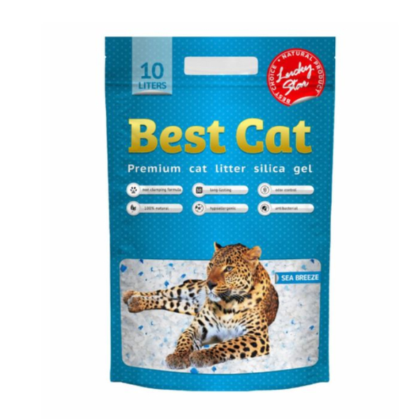 BEST CAT Наповнювач для котячого туалету силікагелевий М'ята 10 л