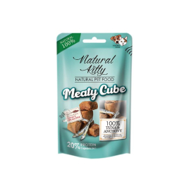 Natural Kitty Meaty Cube Tuna &amp; Anchovy Ласощі-Кубики з тунця та анчоусів для собак і котів 60 г
