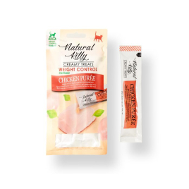Natural Kitty Functional Creamy Treat Weight Control Кремовое лакомство с курицей для кошек 4 шт. по 12 г
