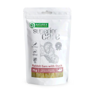 Ласощі для собак, кролячі вуха з качкою, Nature's Protection Superior Care Snacks For Dogs Rabbit Ears With Duck 75г