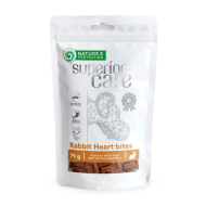 Nature's Protection Superior Care Rabbit Heart Bites Лакомства для собак сердце кролика кусочками с курицей, 75 г