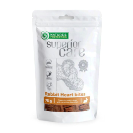 Ласощі для собак серце кролика шматочками c куркою, Nature&#039;s Protection Superior Care Snacks For Dogs Rabbit Heart Bites 75г