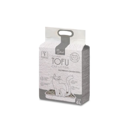 VELVET PAW TOFU Наповнювач для котячих туалетів з бамбуковим вугіллям, 6 л/2,6 кг VELVET PAW TOFU Наповнювач для котячих туалетів з бамбуковим вугіллям, 6 л/2,6 кг