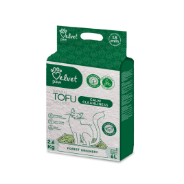 VELVET PAW TOFU наполнитель для кошек &quot;Успокаивающая чистота&quot;, с эссенцией весенних цветов, гранулы 1.5 мм, 6 л/2,6 кг