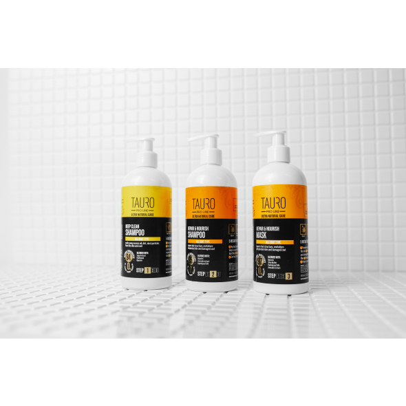Шампунь для глибокого очищення шкіри та шерсті собак і котів TAURO PRO LINE Ultra Natural Care Deep Clean Shampoo, 1000 мл - 2