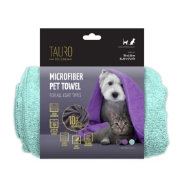 Tauro Pro Line Полотенце из микрофибры для домашних животных мятное, 80x120 см.