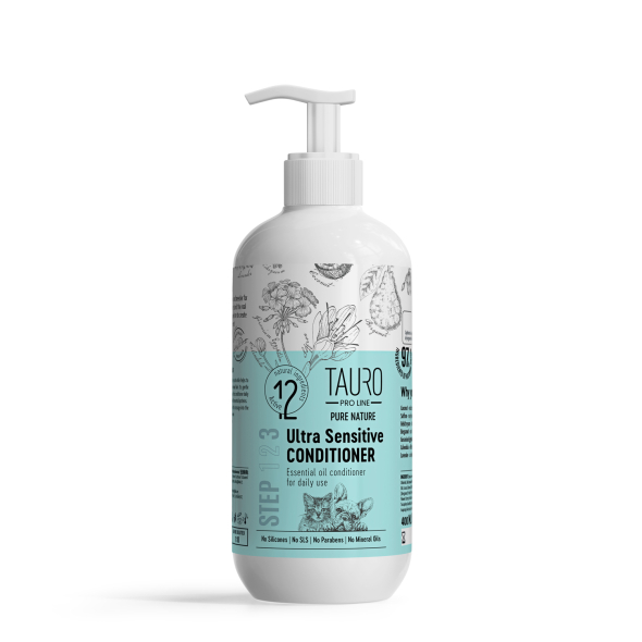 Tauro Pro Line Pure Nature Ultra Sensitive Conditioner Кондиционер для собак и кошек с чувствительной кожей, 400 мл