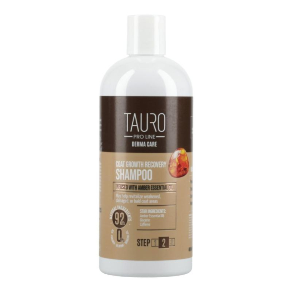 Шампунь для сприяння росту шерсті для собак і котів Tauro Pro Line Derma Care Coat Growth Recovery, 400 мл