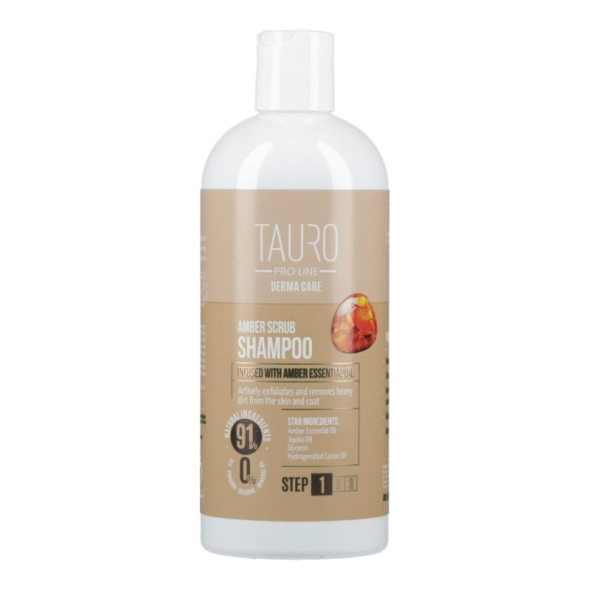 Tauro Pro Line Derma Care Amber Scrub Shampoo Відлущувальний шампунь для собак і котів, 400 мл