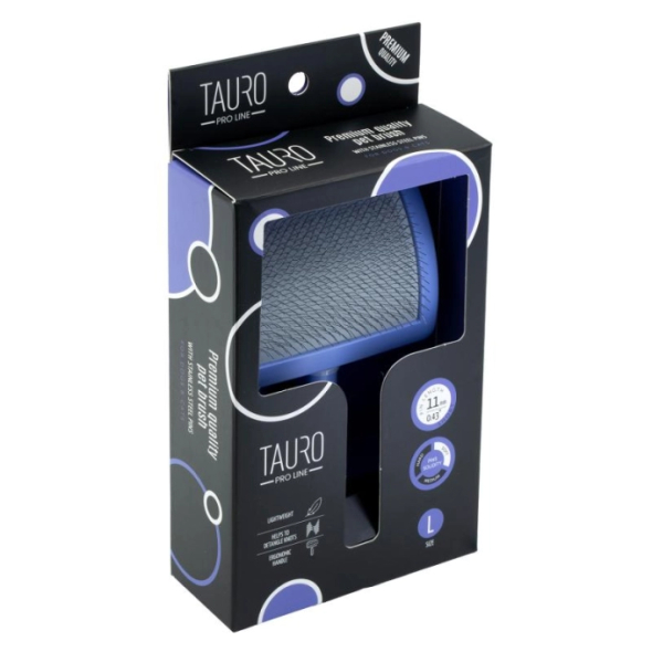 Tauro Pro Line Щітка, пластикова, тонкі та м&#039;які зубчики з нержавіючої сталі 11 мм, фіолетова, великий розмір 17,5 x 10,6 x 6,2 см - 2