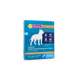 Vitomax Gold Капли от блох и клещей для собак больших пород, 1 мл, 1 пипетка