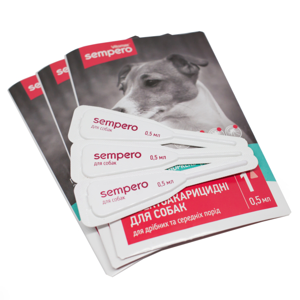 Vitomax Sempero Противоразитарные капли для собак малых и средних пород, 0,5 мл, 1 пипетка - 2