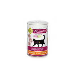 Vitomax Комплекс с пивными дрожжами и чесноком для котов, 300 таблеток