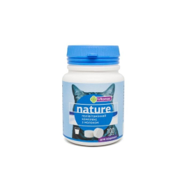 Vitomax Nature Полівітамінний комплекс зі смаком молока для кошенят, 100 таблеток