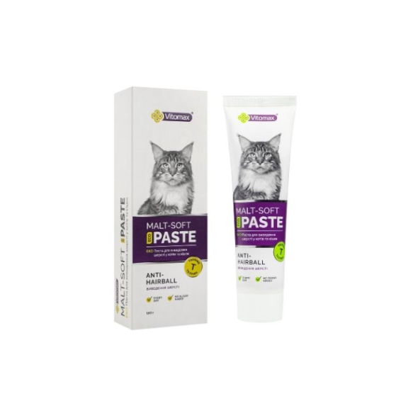 Vitomax Eco Паста для виведення шерсті зі шлунку котів, 100 г - 1
