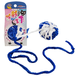 CattyMan КЕДДІС М`ЯЧ ДОВГИЙ ХВІСТ (Caddice Ball Long Tail Blue) іграшка для котів, синя