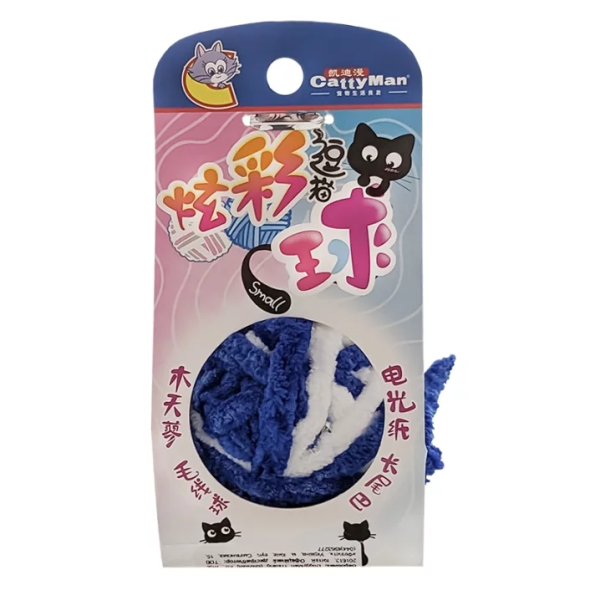 CattyMan КЕДДІС М`ЯЧ ДОВГИЙ ХВІСТ (Caddice Ball Long Tail Blue) іграшка для котів, синя - 2